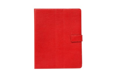 Lot 55 - Smythson Red Lizard iPad Case