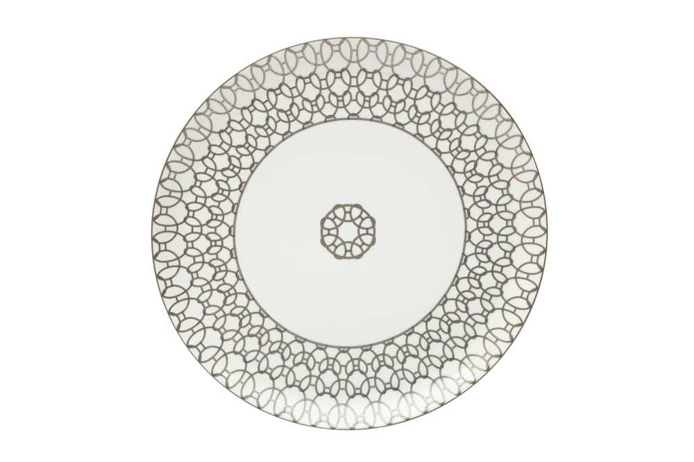 Lot 405 Hermes 'Fil d'Argent' White Serving Platters