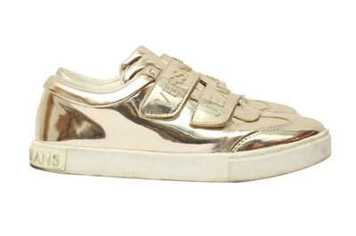 Lot 267 - Versace Jeans Metallic Gold Trainer - Size 38