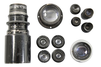 Lot 216 - Dallmeyer Dallon 12" f5.6 & Dallmeyer Enlarging Lenses.