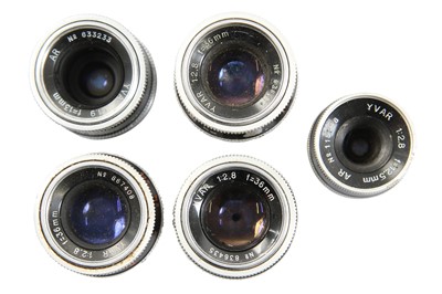 Lot 207 - Five Bolex YVAR Cine Lenses.