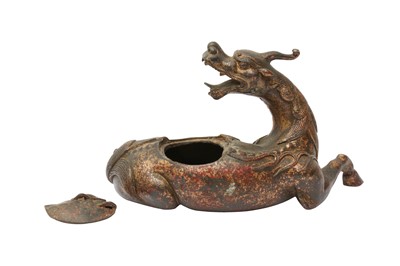 Lot 169 - A CHINESE GILT-BRONZE 'QILIN' CENSER
