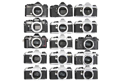 Lot 92 - Fifteen Electronic 35mm SLR Camera Bodies.