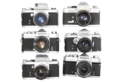 Lot 129 - Six Mechanical 35mm SLR Cameras with Lenses.