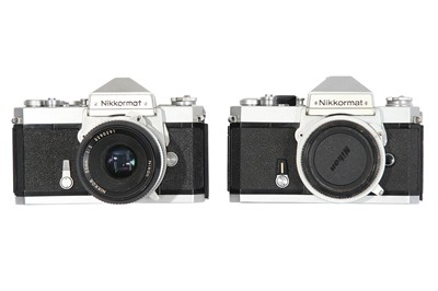 Lot 169 - Nikkormat FT & FT2 35mm SLR Cameras With Nikkor 50mm f2 Lens.