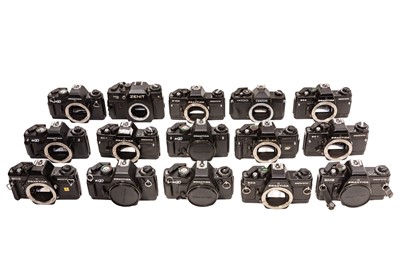 Lot 118 - Fifteen Mechanical Praktica B SLR Camera Bodies.