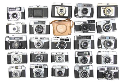 Lot 111 - Twenty Five 35mm Viewfinder Cameras With Bolsey B2.