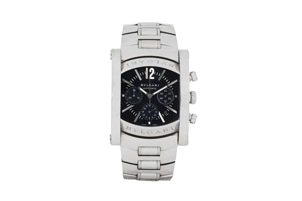 Lot 412 - BVLGARI ASSIOMA CHRONOGRAPH BRACELET WATCH