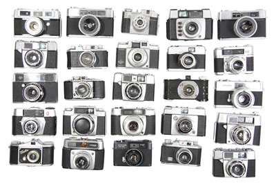 Lot 99 - Twenty Five 35mm Viewfinder Cameras With Canon Demi S.