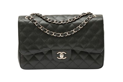 Lot 459 - Chanel Black Jumbo Classic Double Flap Bag