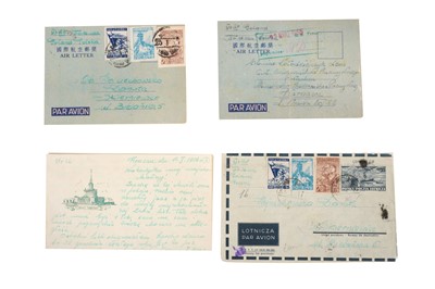 Lot 15 - NORTH KOREA 1954/55 AIRLETTERS TO POLAND