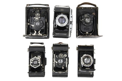 Lot 286 - Six Medium Format Folding Cameras with Zeiss Ikon Ikonta 524/2.