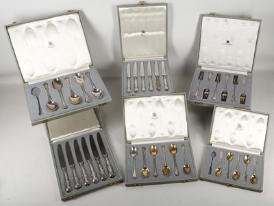 Lot 201 - A fine vintage Sterling Silver six person...