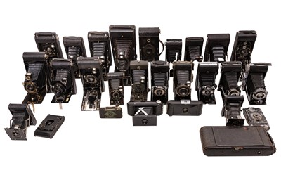 Lot 294 - Twenty Five Medium Format Folding Cameras with Goerz C.P. Roll-Tenax 6x9.