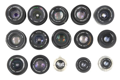 Lot 201 - Fifteen 35mm Camera Prime Lenses.