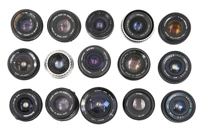 Lot 198 - Fifteen 35mm Camera Prime Lenses.