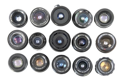 Lot 199 - Fifteen 35mm Camera Prime Lenses.