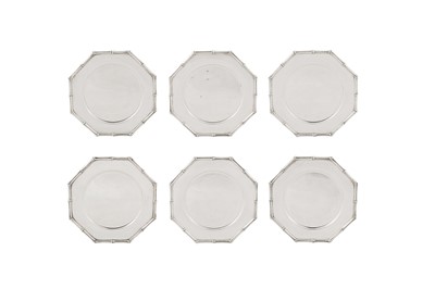 Lot 275 - A set of six American sterling silver dinner plates, New York circa 1970 by Tiffany and Co