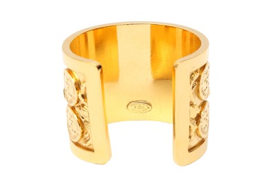 Lot 273 - Chanel CC Medallion Cuff Bracelet