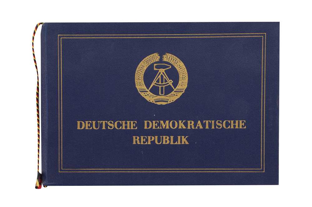 Lot 259 - EAST GERMANY FINLANDIA 1956 PRESENTATION BOOKLET MAO ENGELS M/S RICHARD SERINEK