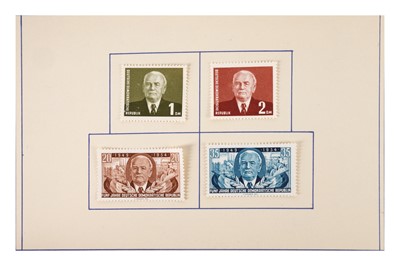 Lot 259 - EAST GERMANY FINLANDIA 1956 PRESENTATION BOOKLET MAO ENGELS M/S RICHARD SERINEK