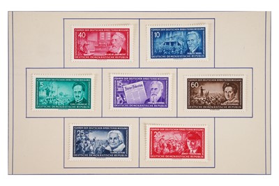 Lot 259 - EAST GERMANY FINLANDIA 1956 PRESENTATION BOOKLET MAO ENGELS M/S RICHARD SERINEK
