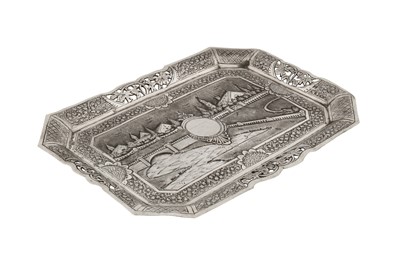 Lot 91 - An early to mid-20th century Anglo – Indian unmarked tray, Karachi circa 1940