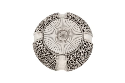 Lot 88 - A mid-20th century Indian unmarked silver box, probably Delhi circa 1960