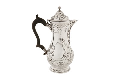 Lot 322 - A Victorian silver hot water pot, London 1898 by Edwin Charles Purdie