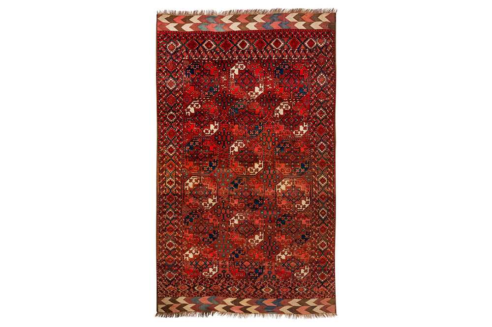 Lot 10 - AN ANTIQUE ERSARI CARPET, AFGHANISTAN