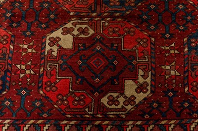 Lot 10 - AN ANTIQUE ERSARI CARPET, AFGHANISTAN