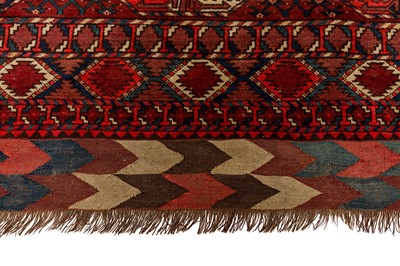 Lot 10 - AN ANTIQUE ERSARI CARPET, AFGHANISTAN