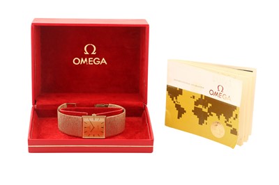 Lot 445 - OMEGA DE VILLE BRACELET WATCH - 9K GOLD