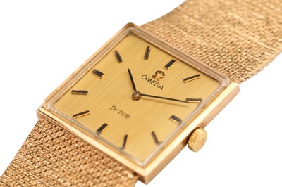 Lot 445 - OMEGA DE VILLE BRACELET WATCH - 9K GOLD