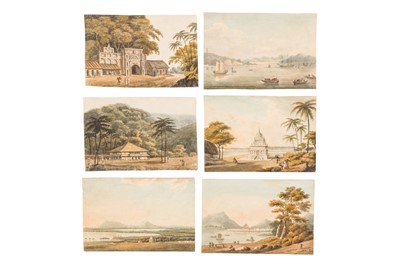 Lot Wathen. Journal of a Voyage, to Madras and China 6 original watercolours. [1811-12]