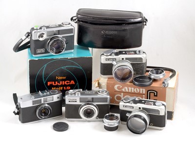 Lot 147 - A Good Group of Half Frame Compact Film Cameras.