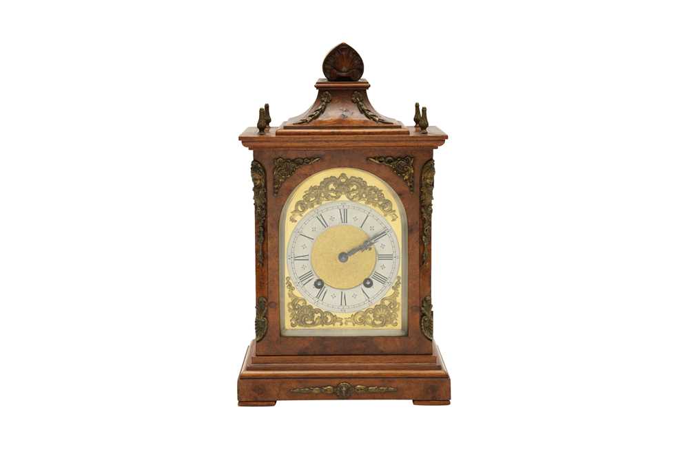 Lot 99 - A LATE 19TH CENTURY GERMAN MANTEL CLOCK