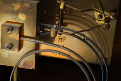 Lot 99 - A LATE 19TH CENTURY GERMAN MANTEL CLOCK