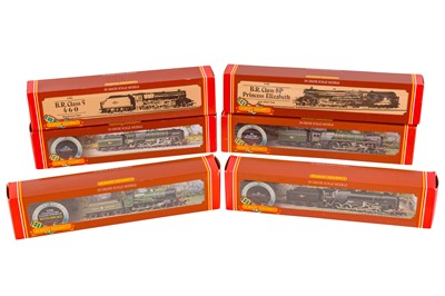 Lot 224 - A GROUP OF SIX HORNBY OO GAUGE STEAM LOCOMOTIVES IN BRITISH RAIL LIVERY