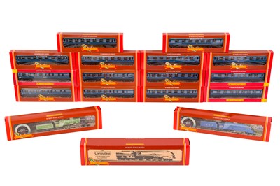 Lot 242 - A GROUP OF HORNBY OO GAUGE LOCOMOTIVES AND COACHES, ALL IN LMS LIVERY