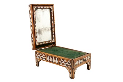 Lot 171 - A 17TH-18TH CENTURY MOTHER OF PEARL INLAID MIRROR BOX