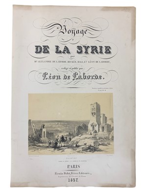 Lot 73 - Middle East: Léon de Laborde, Voyage en Orient, 1837-45