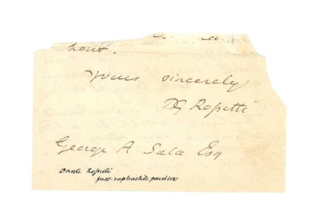 Lot 67 - Rossetti (Dante Gabriele)