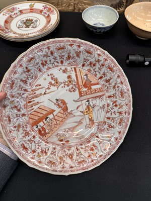 Lot 35 - A CHINESE IRON-RED AND GILT-DECORATED 'BLOOD AND MILK' DISH