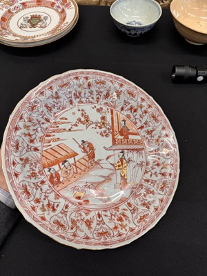 Lot 35 - A CHINESE IRON-RED AND GILT-DECORATED 'BLOOD AND MILK' DISH