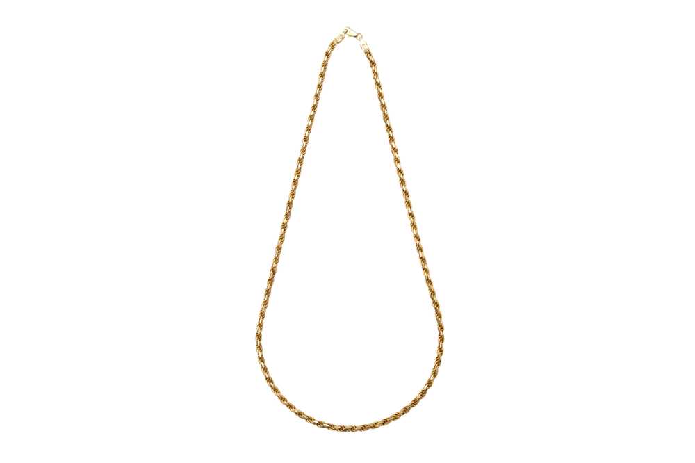 Lot 382 - A FANCY-LINK CHAIN NECKLACE
