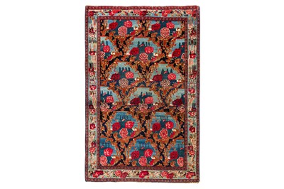 Lot 19 - AN ANTIQUE SENNEH RUG, WEST PERSIA