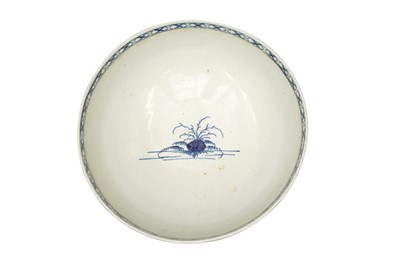 Lot 38 - A WORCESTER BLUE AND WHITE SOFT-PASTE PORCELAIN PUNCH BOWL, CIRCA 1770