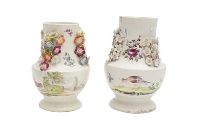 Lot 632 - A NEAR PAIR OF DERBY PORCELAIN VASES, CIRCA 1765