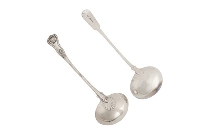 Lot 246 - A Victorian sterling silver soup ladle, London 1849 by George Adams of Chawner and Co